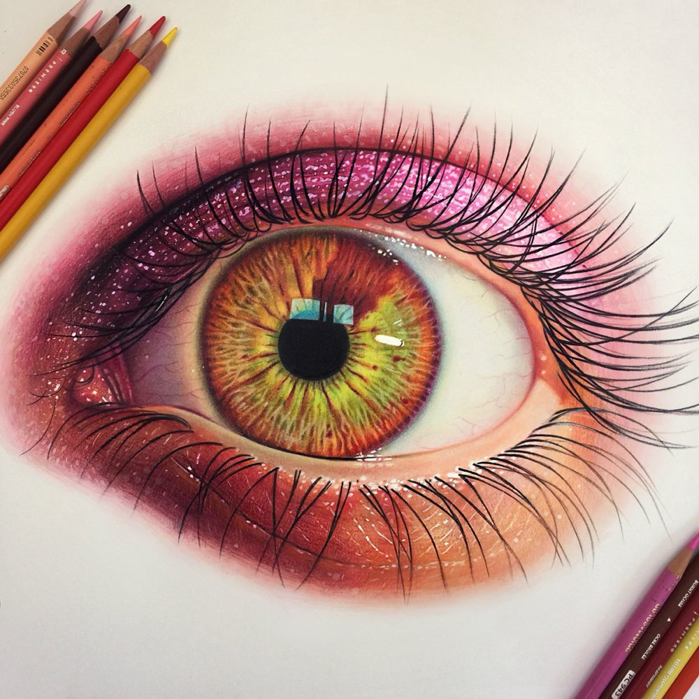 Vibrant hyperrealistic pencil drawings by Davidson